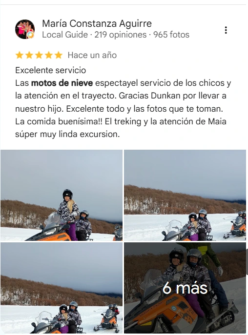 Review screenshot: María Constanza Aguirre