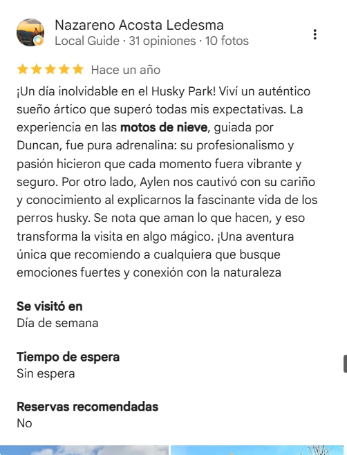 Review screenshot: Nazareno Acosta Ledesma