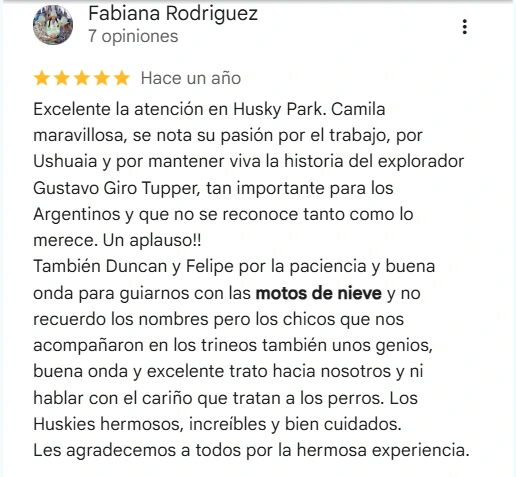 Review screenshot: Fabiana Rodriguez