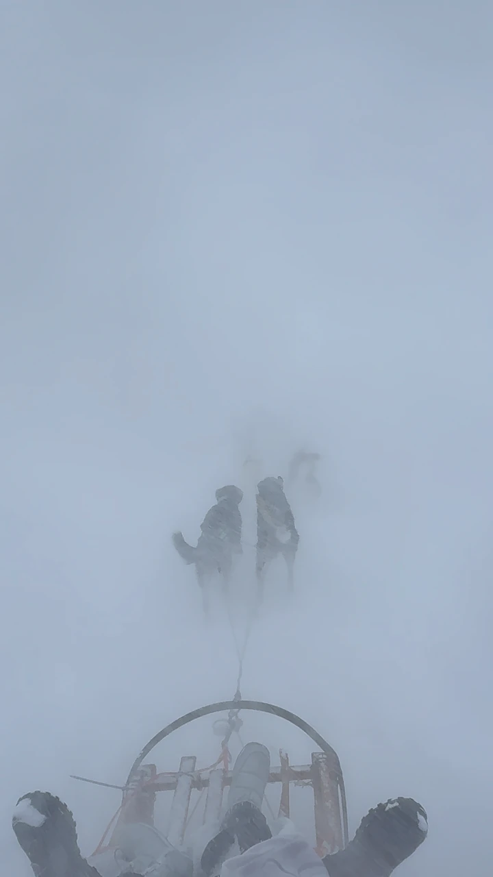 Mushing route in low visibility